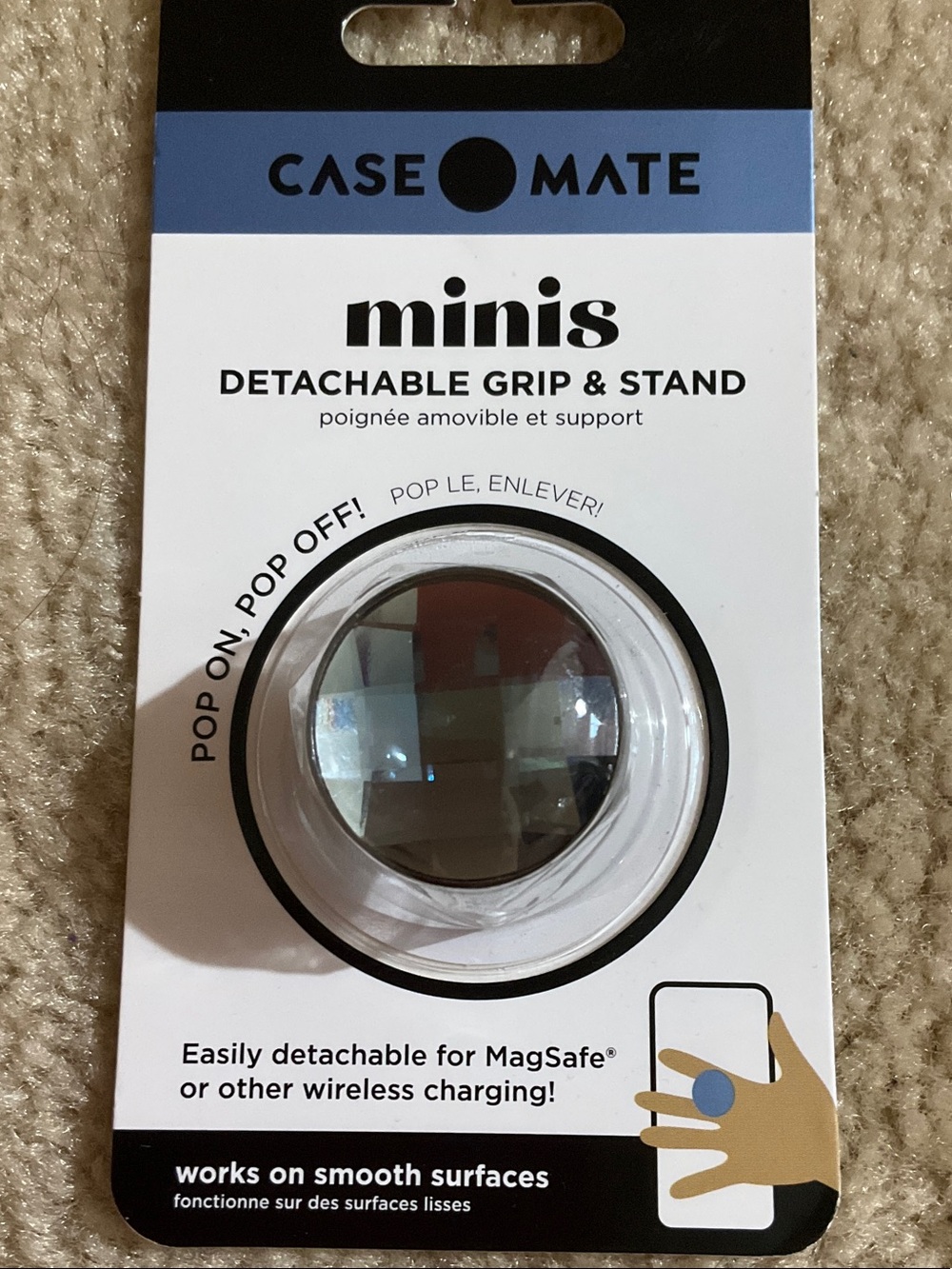 case-mate black crystal Minis Detachable Grip & Stand